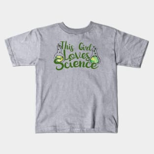 This girl loves science Kids T-Shirt